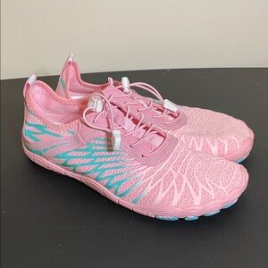Amazon Women's Pink and Teal Athletic Shoes